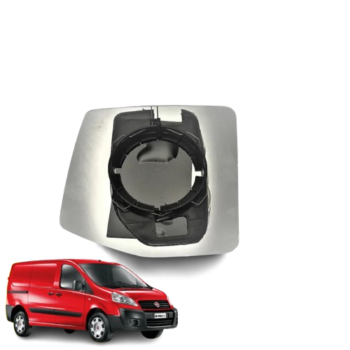 PIASTRA SPECCHIO CURVO SINISTRO CON VETRO FIAT SCUDO 1995>2007 SPECCHIETTO