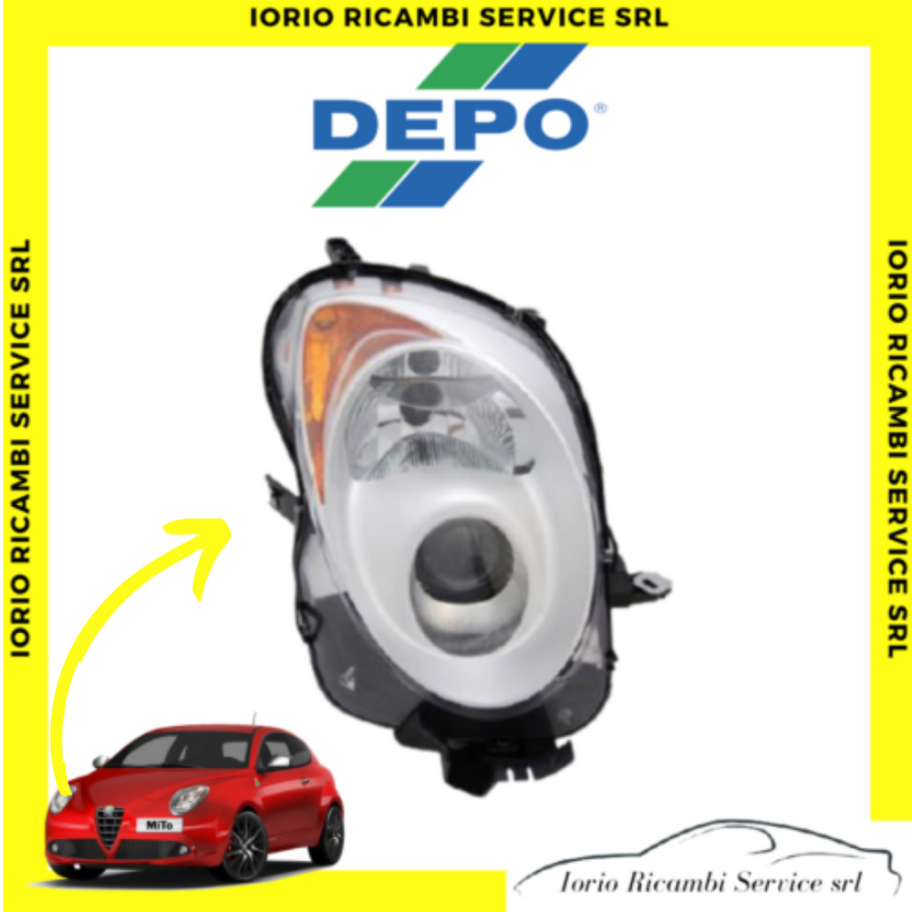 FARO ALFA ROMEO MITO FANALE PROIETTORE ANTERIORE DESTRO PARABOLA CROMATA 26720