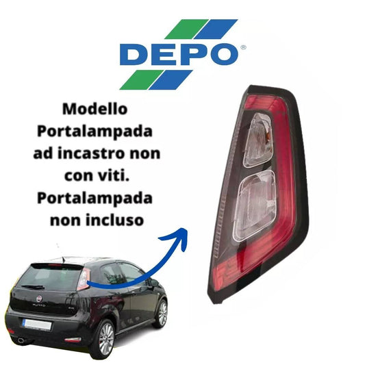FARO DESTRO FIAT PUNTO EVO FANALE STOP POSTERIORE BORDO INT. NERO CON VITI