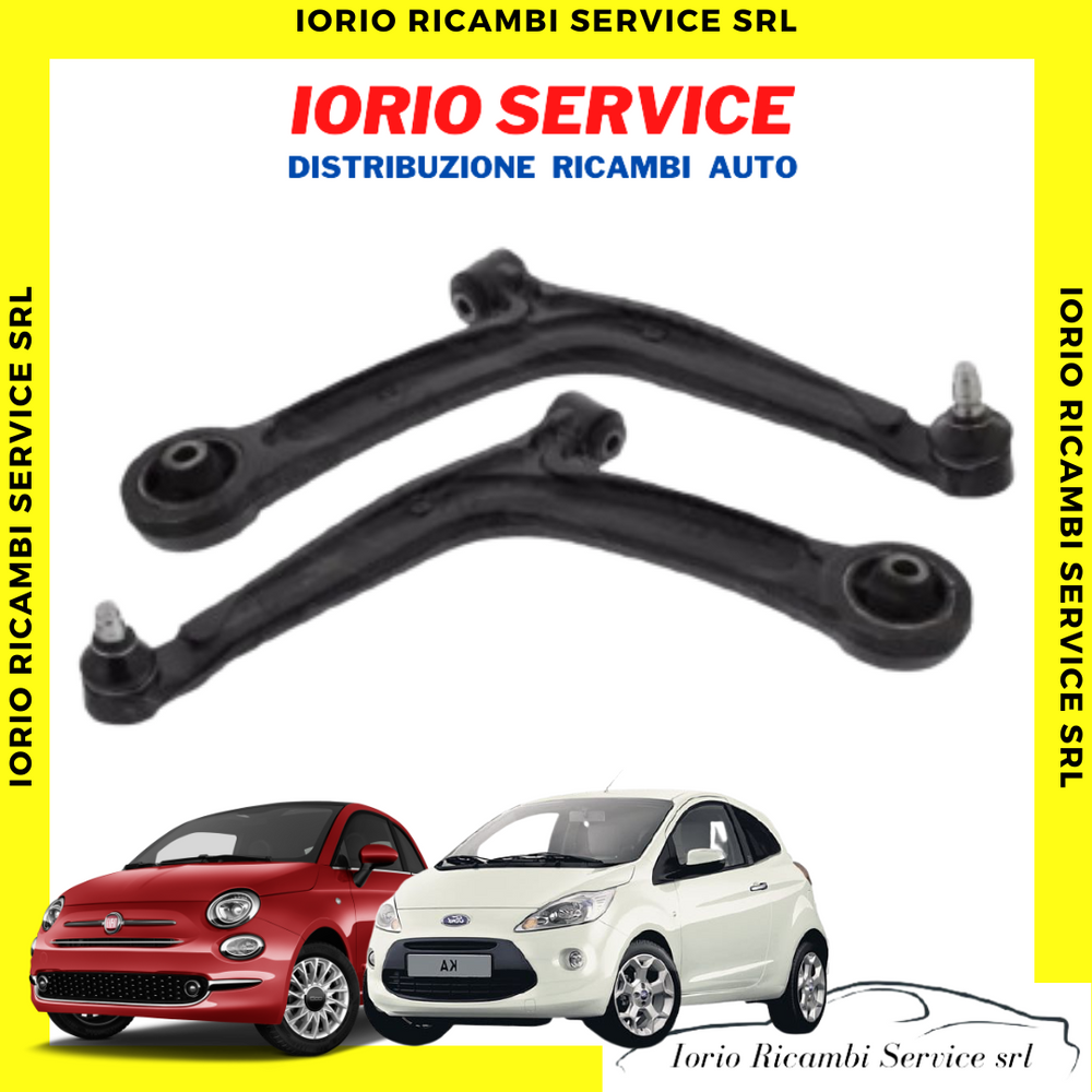KIT 2 BRACCI TRAPEZI OSCILLANTI FIAT 500/FORD KA 3 PORTE 2007 NO ABARTH e XENO