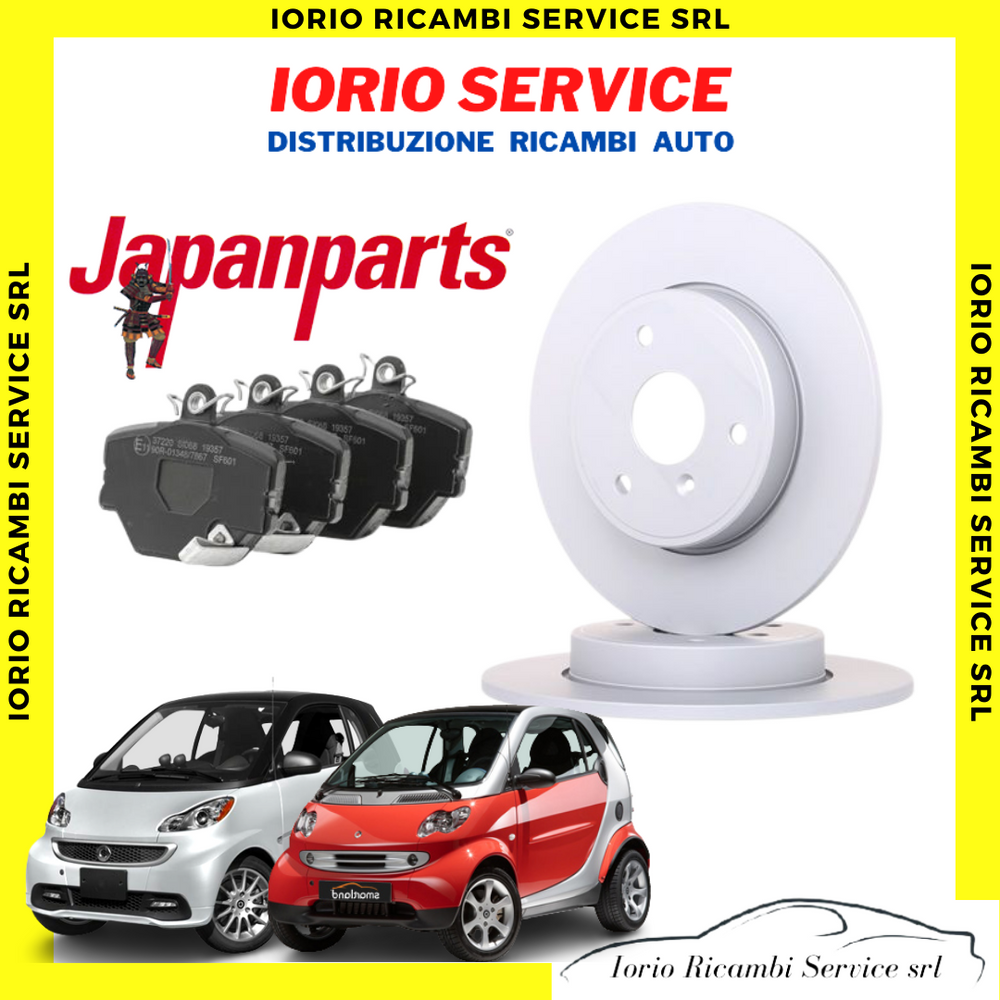 KIT DISCHI FRENO + PASTIGLIE JAPANPARTS per SMART FORTWO 450 451