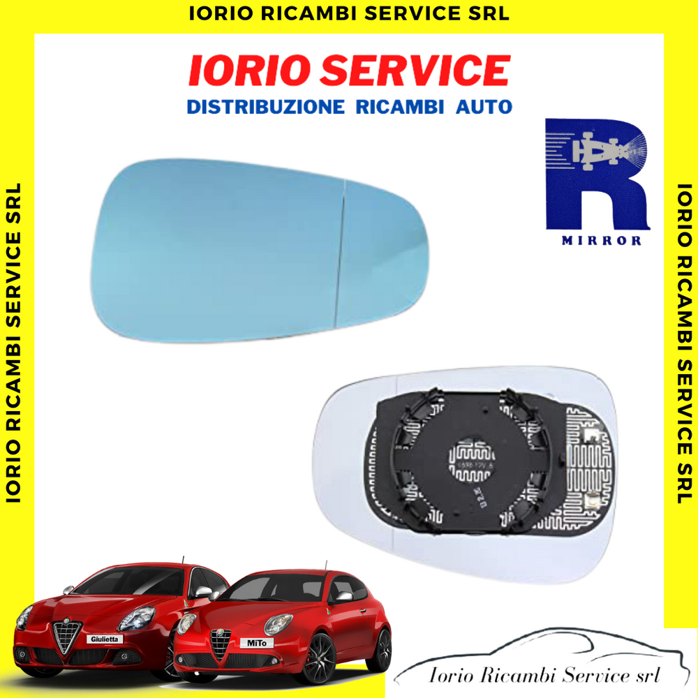 PIASTRA SPECCHIO ASFERICO TERMICO SINISTRO ALFA ROMEO MITO GIULIETTA 159 AZZURRO