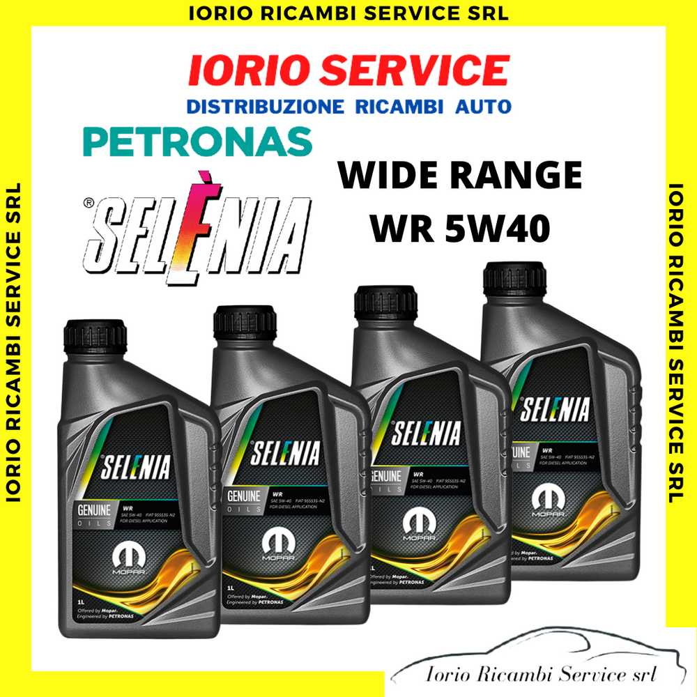 4 LITRI OLIO MOTORE SELENIA WR 5W40 A3/B4 FIAT 9.55535-N2 BENZINA DIESEL EURO 4