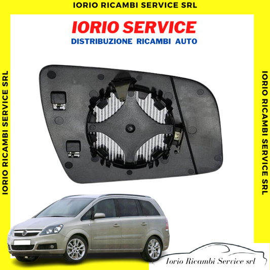PIASTRA SPECCHIO TERMICO DESTRO OPEL ZAFIRA B 2008 2011 VETRO SPECCHIETTO GRANDE
