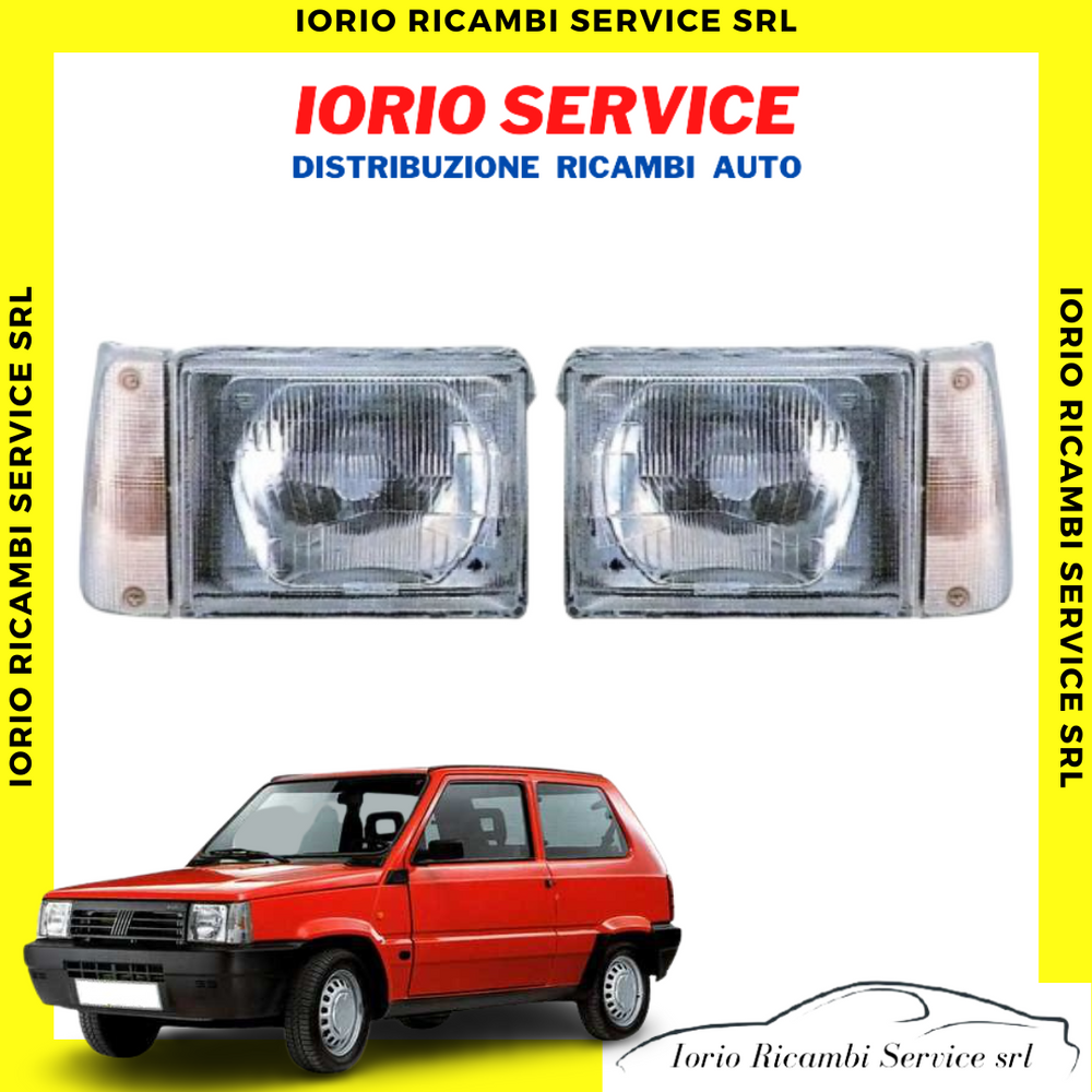 COPPIA FARI FIAT PANDA 141 1986-2003 PROIETTORI FANALI ANTERIORI Dx e Sx MANUALE