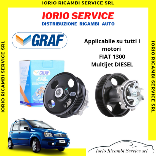 POMPA ACQUA LIQUIDO REFRIGERANTE FIAT GRANDE PUNTO PANDA 500 1300 MJT MULTIJET