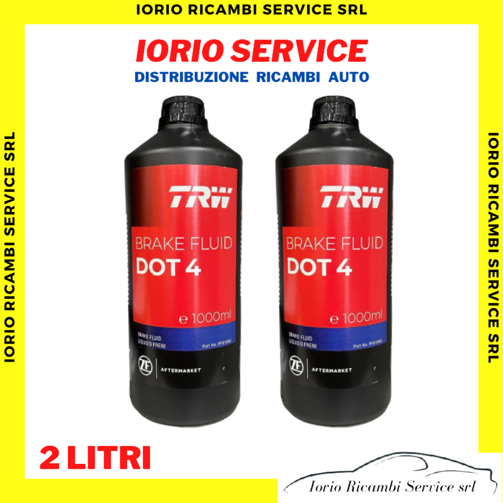 2 LITRI OLIO FRENI DOT 4 TRW PER AUTO E MOTO LT