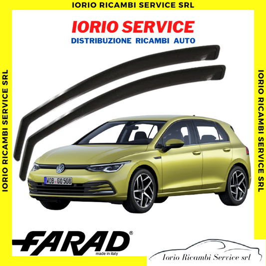 DEFLETTORI ARIA per GOLF 8 VIII 5p FARAD fumè ANTITURBO ANTIVENTO