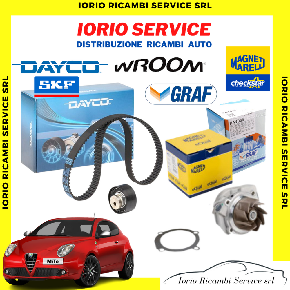 KIT CINGHIA DISTRIBUZIONE + POMPA ACQUA FIAT PUNTO STILO ALFA MITO BENZINA 16V