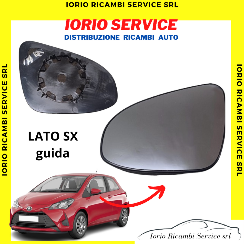 PIASTRA SPECCHIO TERMICA CON VETRO SINISTRO TOYOTA YARIS DAL 2017 AL 2020