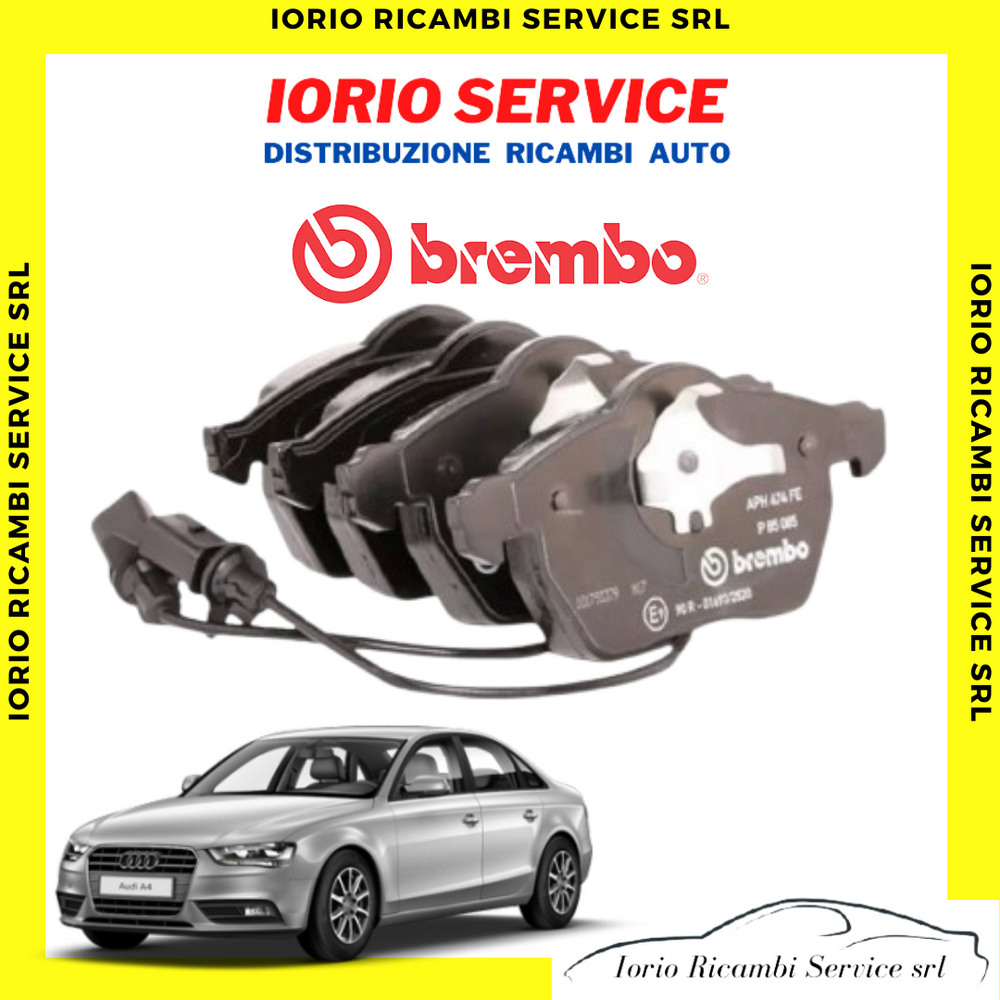 PASTIGLIE FRENI BREMBO AUDI A4 1.9 TDI QUATTRO 130 KW 2002 PASTICCHE ANTERIORI