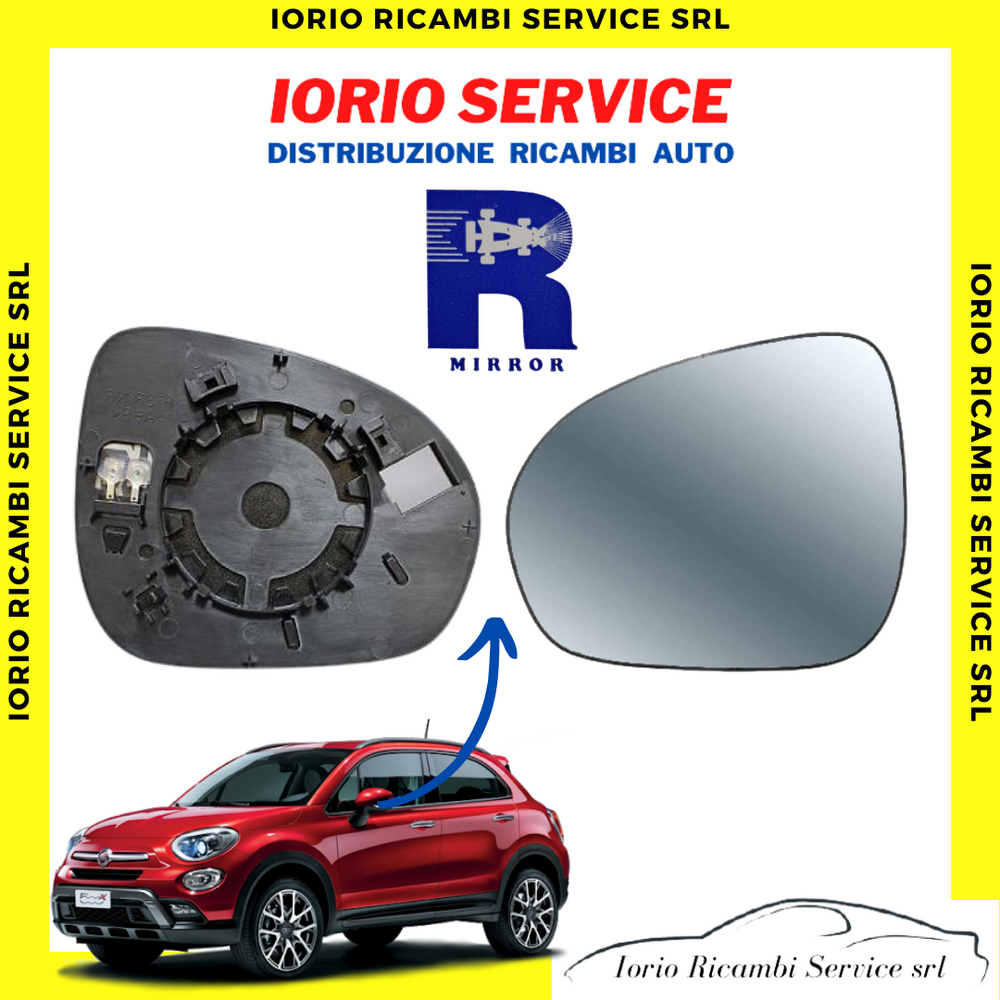 PIASTRA SPECCHIO TERMICA SINISTRO CON VETRO FIAT 500X (NON PER SISTEMA BLIS)