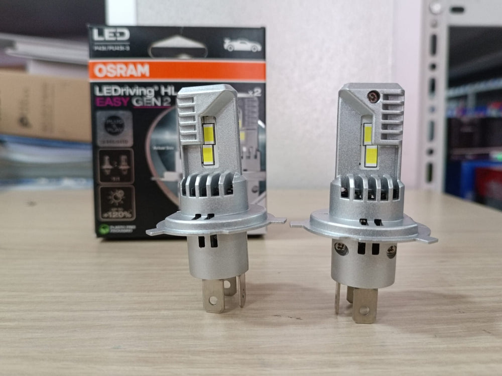 KIT 2 LAMPADE OSRAM H4 H19 LED GEN.2 / 6000K LUCE BIANCA NO ADATTATORI +120%