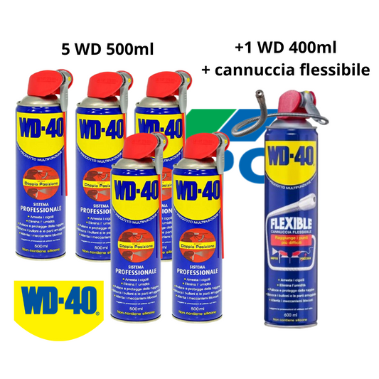 WD40 SVITOL 6 PEZZI PROFESSIONALE LUBRIFICANTE SPRY MULTIUSO DOPPIA AZIONE 500ML