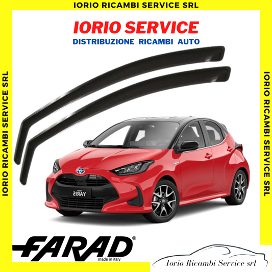 DEFLETTORI ARIA per TOYOTA YARIS 2020> 5 PORTE FARAD fumè ANTITURBO ANTIVENTO