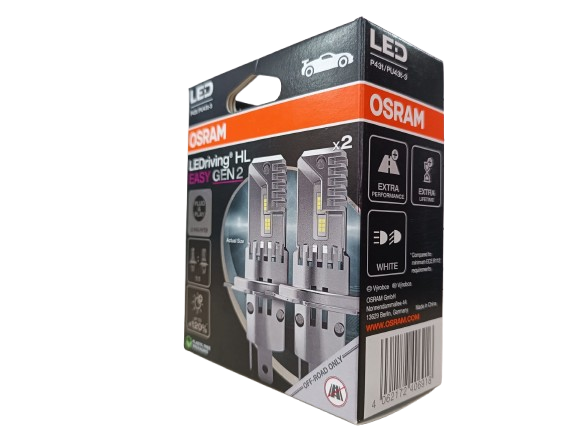 KIT 2 LAMPADE OSRAM H4 H19 LED GEN.2 / 6000K LUCE BIANCA NO ADATTATORI +120%