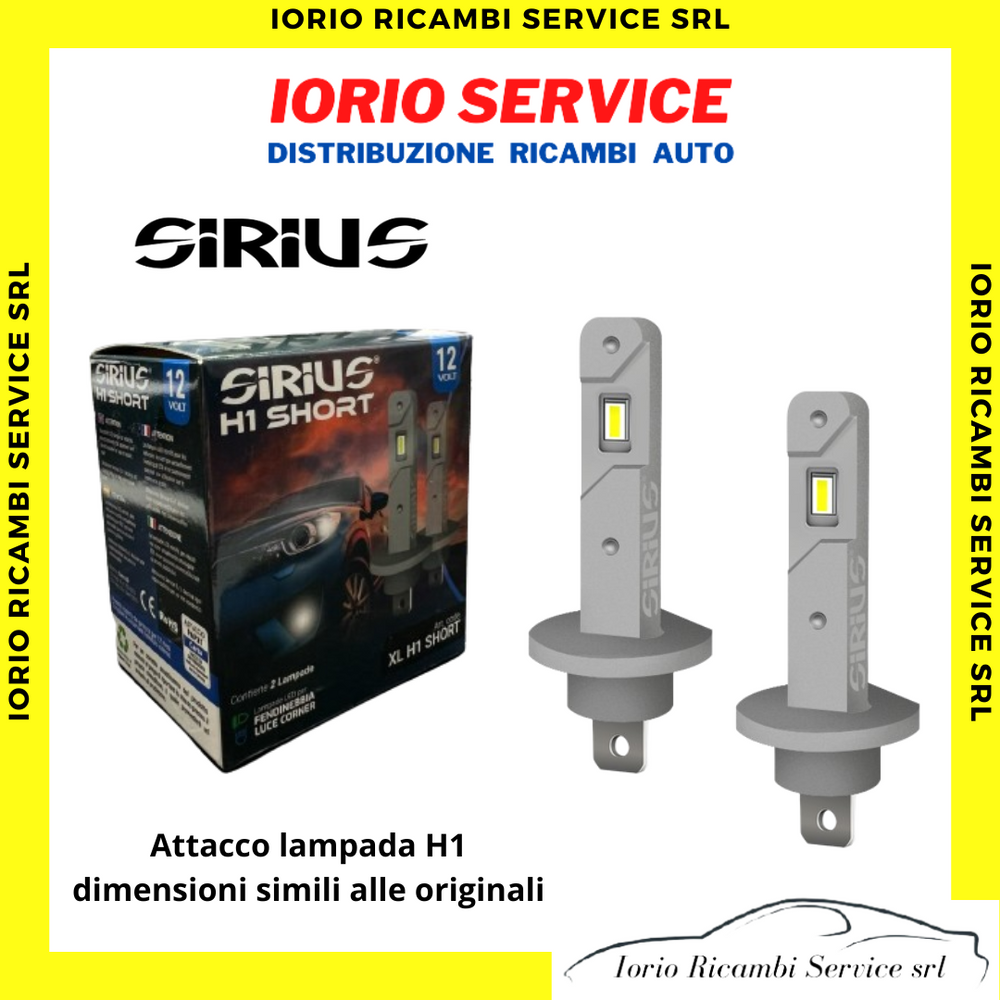 KIT 2 LAMPADE SIRIUS XL H1 SHORT auto/moto anabbagliante abbagliante fendinebbia