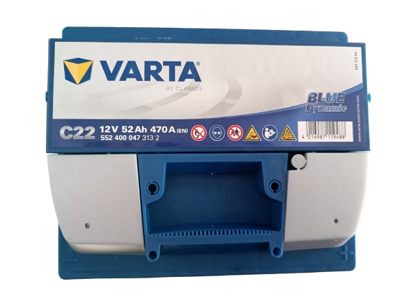 BATTERIA AUTO VARTA NUOVA 50Ah 470A C22 POSITIVO DESTRA (+ DX) L1 50P 552400047