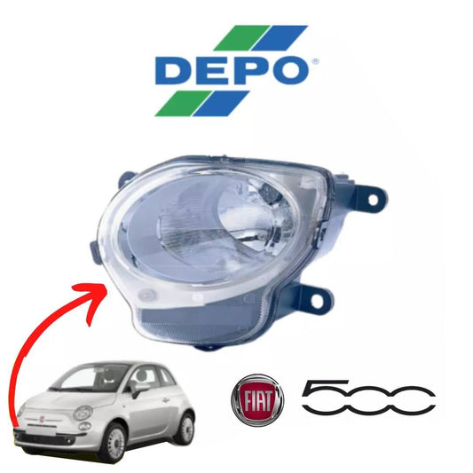 FARO INFERIORE DESTRO DX FIAT 500 2007 2015 FANALE PROIETTORE LUCE DI POSIZIONE