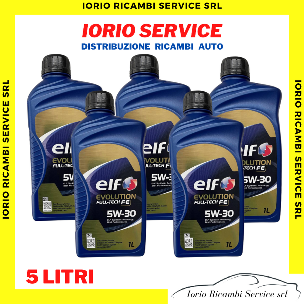 5 LITRI ELF FULL-TECH FE EVOLUTION 5W30 OLIO MOTORE ACEA C4 RENAULT RN0720