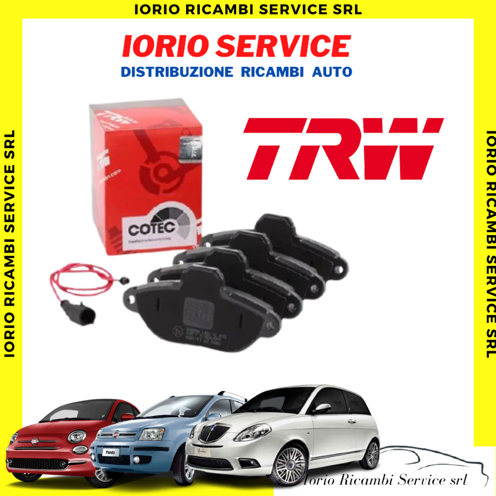 PASTIGLIE FRENI TRW ANTERIORI FIAT PUNTO PANDA 169 500 3P LANCIA Y 1100-1200 8V