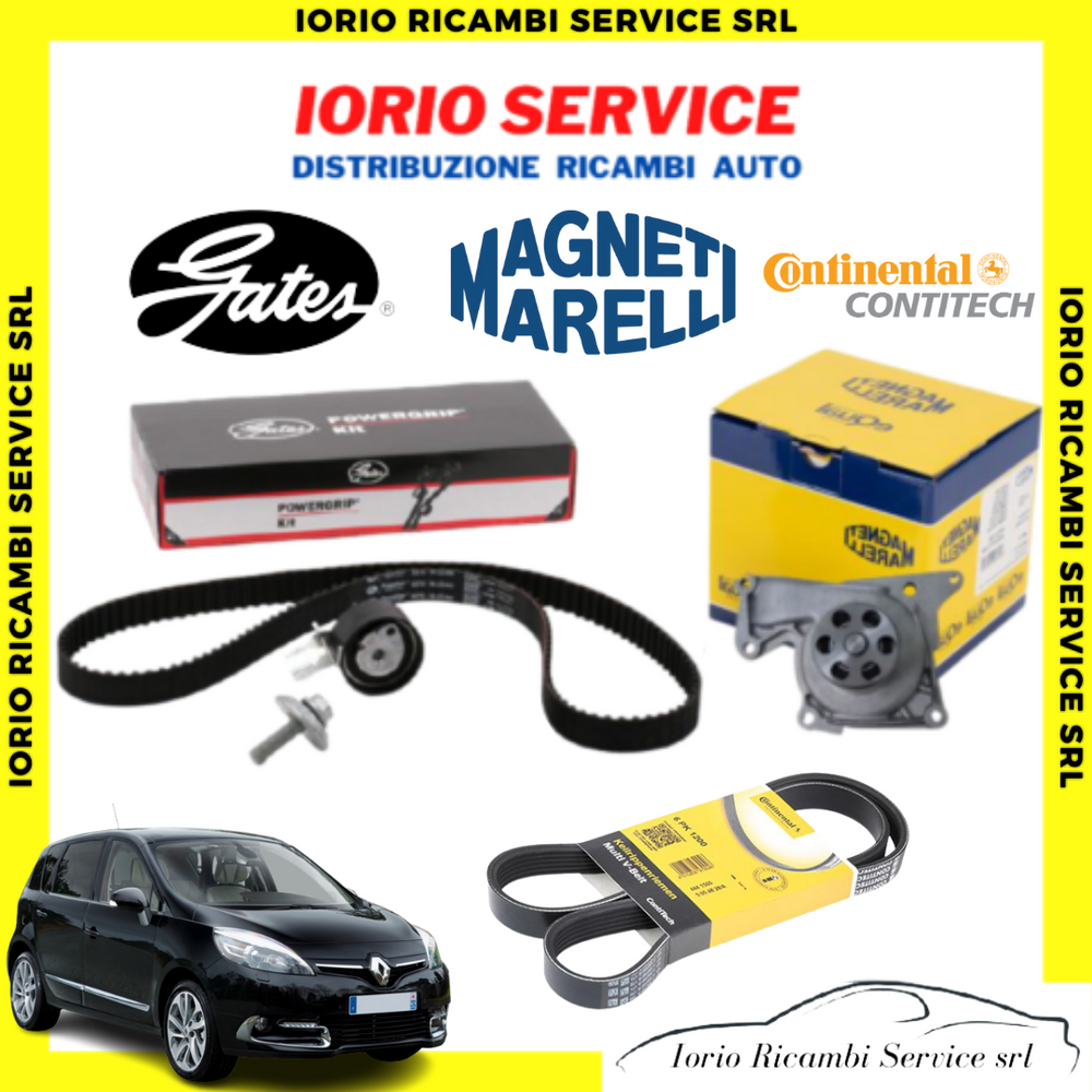 KIT DISTRIBUZIONE + POMPA ACQUA + CINGHIA PV CLIO SCENIC 1.5 dCi QASHQAI MEGANE
