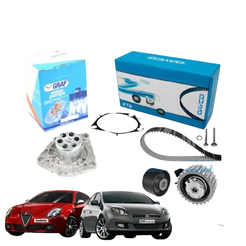 KIT DISTRIBUZIONE DAYCO + POMPA ACQUA 500X BRAVO II GIULIETTA 1.9 MJT 16 VALVOLE