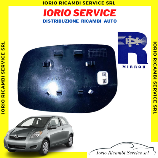 PIASTRA SPECCHIO TERMICO SINISTRO TOYOTA YARIS 2006>11 VETRO ATTACCO RETTANGOLAR