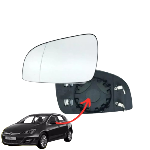 PIASTRA SPECCHIO CON VETRO TERMICO SINISTRO OPEL ASTRA J  2009>2015 SPECCHIETTO