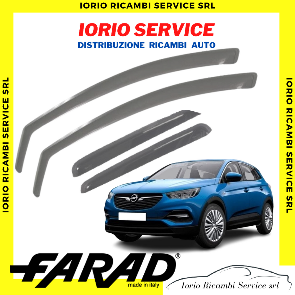 DEFLETTORI ARIA ANT. + POST. PER OPEL GRANDLAND X FARAD fumè ANTITURBO ANTIVENTO