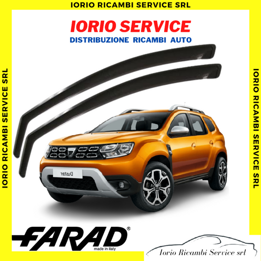 DEFLETTORI ARIA per DACIA DUSTER dal 2017 FARAD fumè ANTITURBO ANTIVENTO