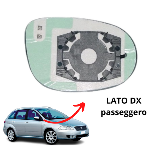 PIASTRA SPECCHIO TERMICO DESTRO DX CON VETRO COLORE AZZURRO FIAT CROMA DAL 2005