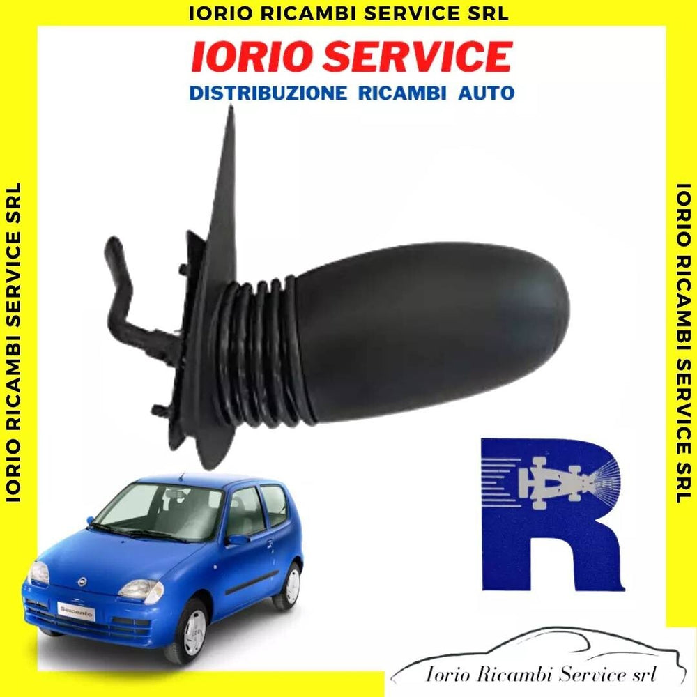 SPECCHIETTO RETROVISORE FIAT 600 SEICENTO SINISTRO COMPLETO MANUALE NERO