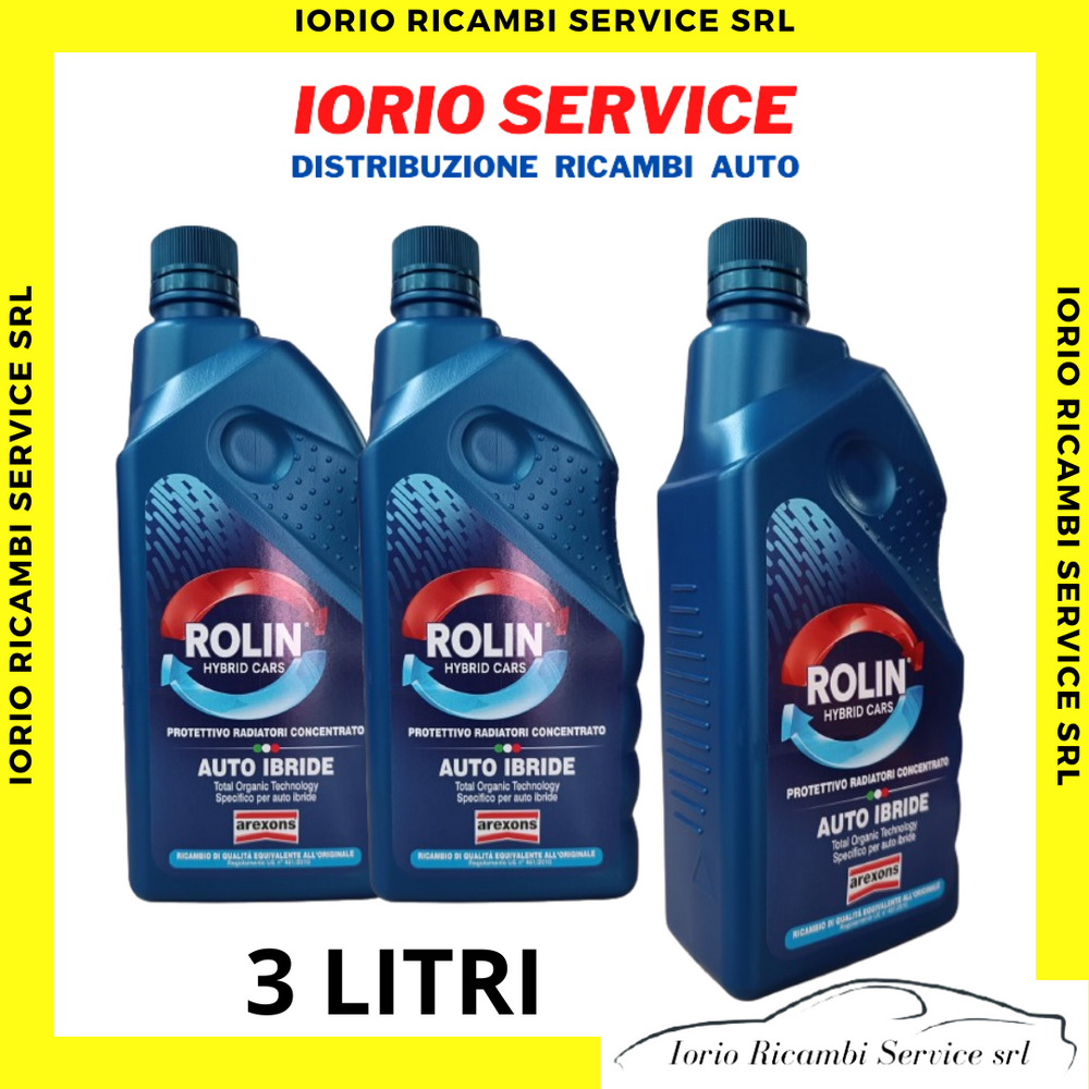 3 LITRI AREXONS LIQUIDO RADIATORE ANTIGELO ROLIN HYBRID CONCENTRATO AUTO IBRIDE