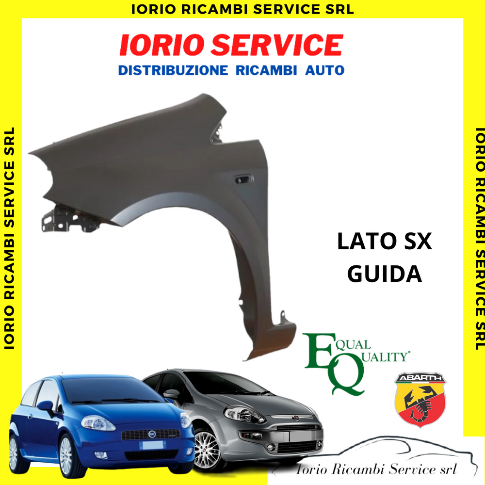 PARAFANGO ANTERIORE SINISTRO per GRANDE PUNTO, FIAT GRANDE PUNTO ANCHE ABARTH