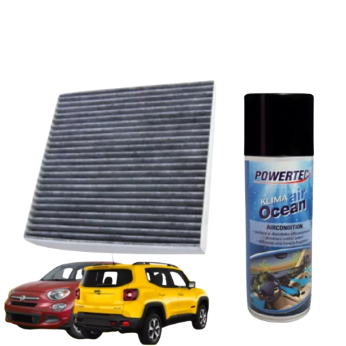 FILTRO ABITACOLO ANTIPOLLINE FIAT 500X 500L JEEP RENEGADE + IGIENIZZANTE