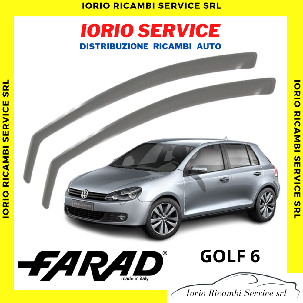 DEFLETTORI ARIA per GOLF 6 VI dal 2008 al 2012 5p FARAD fumè ANTITURBO ANTIVENTO