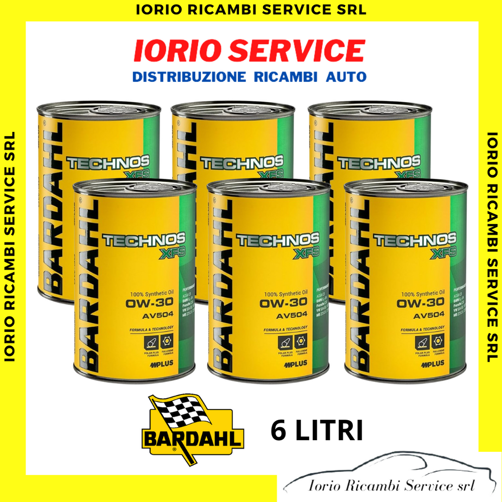 OLIO MOTORE BARDAHL TECHNOS XFS AV504 0W30 VW 504 507 BMW L LIFE 04 PORSCHE C 30