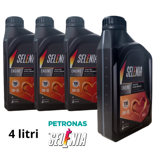 4 LITRI OLIO MOTORE SELENIA DIGITEK 0W30 C2 FIAT 9.55535-GS1 BENZINA EURO 6