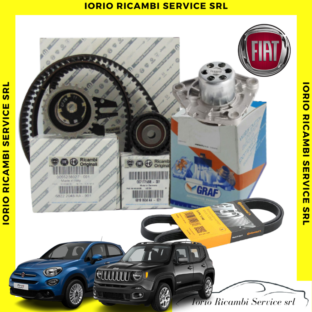 KIT DISTRIBUZIONE ORIGINALE + POMPA ACQUA + CINGHIA PV 500X RENEGADE TIPO 16 MJT