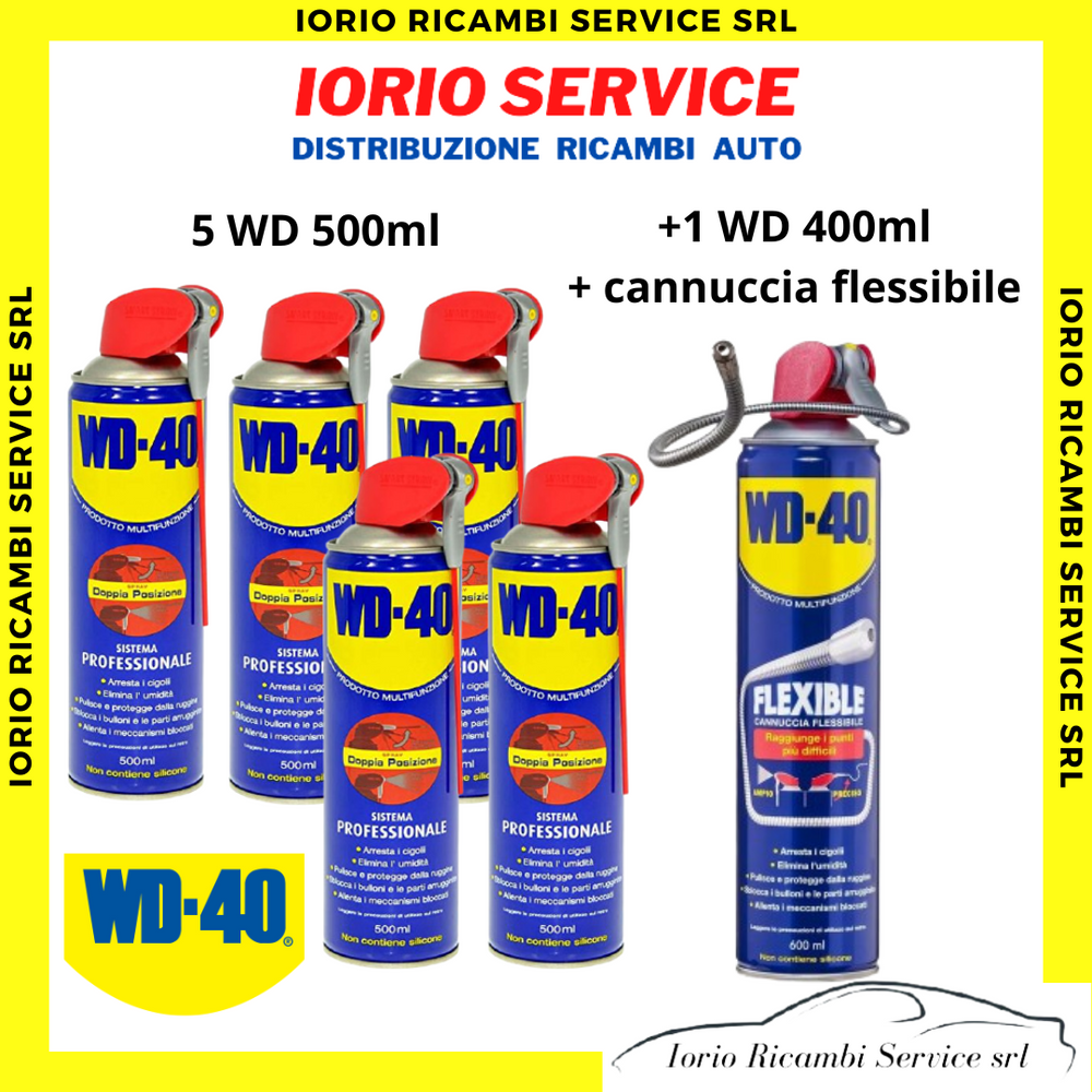 WD40 SVITOL 6 PEZZI PROFESSIONALE LUBRIFICANTE SPRY MULTIUSO DOPPIA AZIONE 500ML