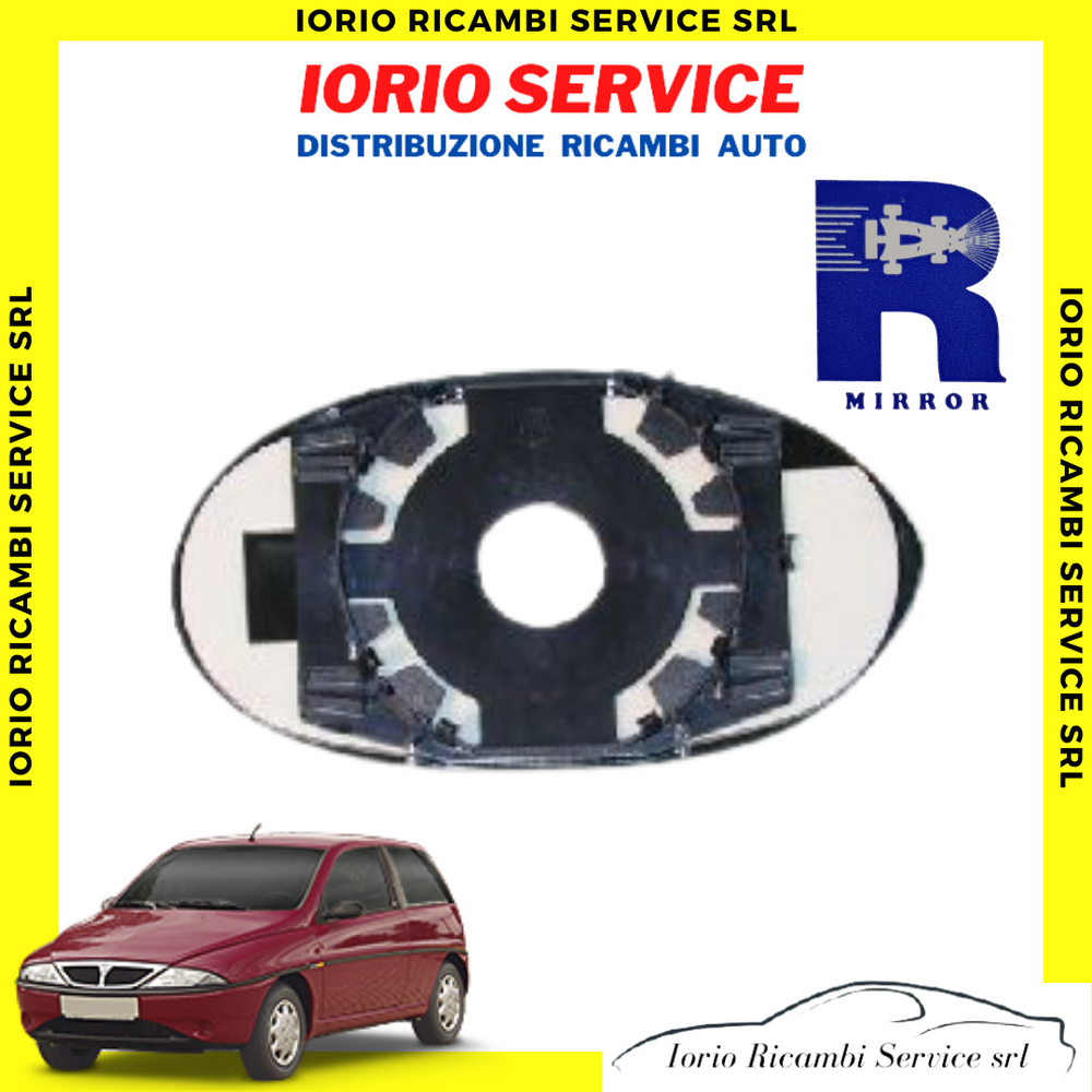 PIASTRA SPECCHIO SINISTRO LANCIA Y YPSILON 96>03 VETRO SPECCHIETTO RETROVISORE