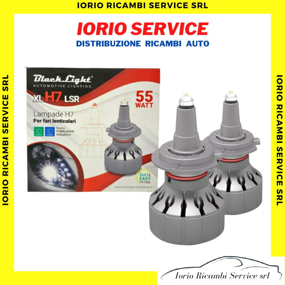KIT LAMPADE H7 LED PER FARO LENTICOLARE 55W XL H7 LSR BLACKLIGHT ULTRA HEADLIGHT