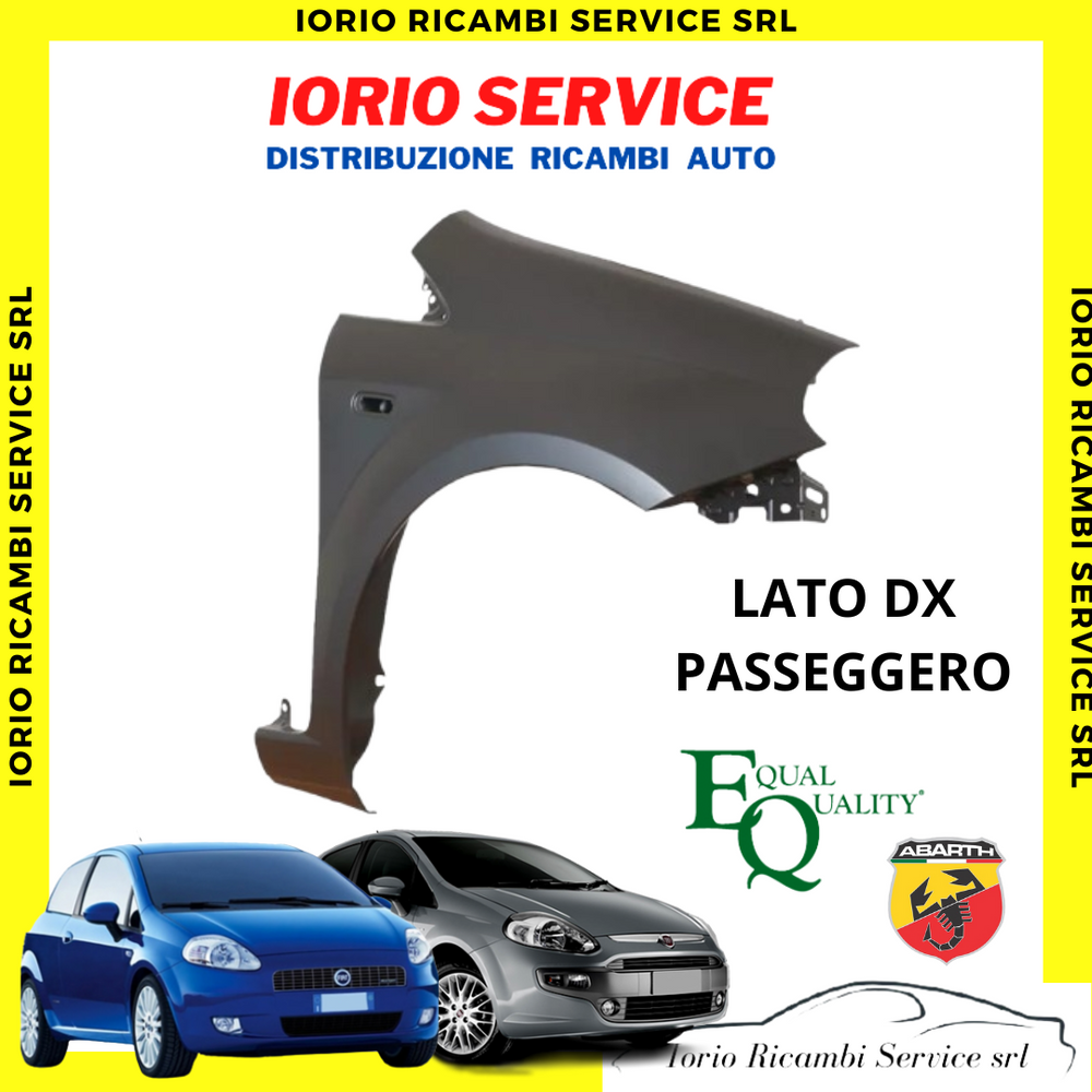 PARAFANGO ANTERIORE DESTRO per GRANDE PUNTO, FIAT GRANDE PUNTO ANCHE ABARTH