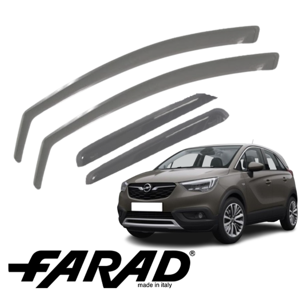 DEFLETTORI ARIA ANT.+POST. PER OPEL CROSSLAND X FARAD fumè ANTITURBO ANTIVENTO