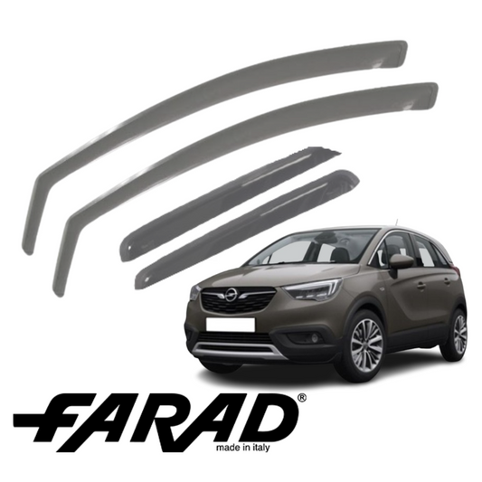 DEFLETTORI ARIA ANT.+POST. PER OPEL CROSSLAND X FARAD fumè ANTITURBO ANTIVENTO