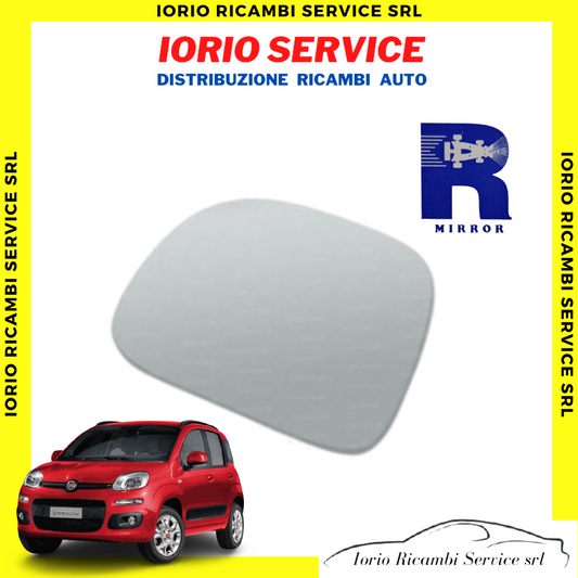 PIASTRA SPECCHIO TERMICA SINISTRO CON VETRO FIAT PANDA 312 SPECCHIETTO RETROVIS.