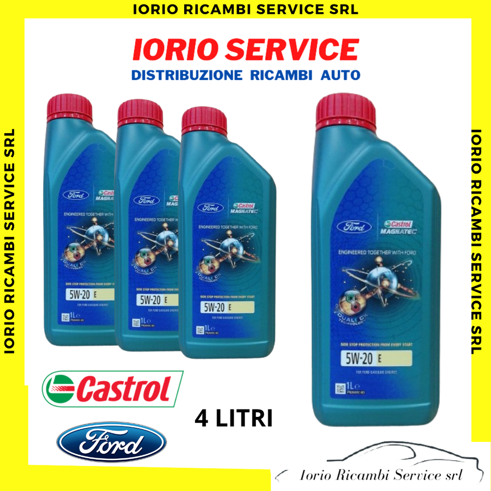 4 LITRI OLIO MOTORE CASTROL MAGNATEC FORD 5W20 E MEETS FORD WSS-M2C948-B