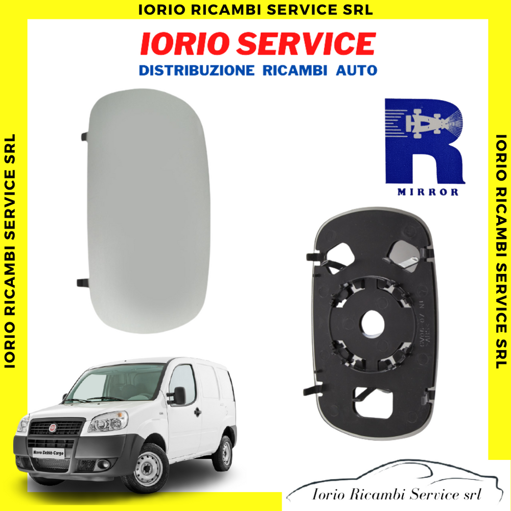 PIASTRA SPECCHIO SINISTRO FIAT DOBLO' 2000>2010 SPECCHIETTO VETRO RETROVISORE