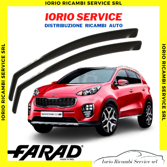 DEFLETTORI ARIA per KIA SPORTAGE 5p 2016-2021 FARAD fumè ANTITURBO ANTIVENTO